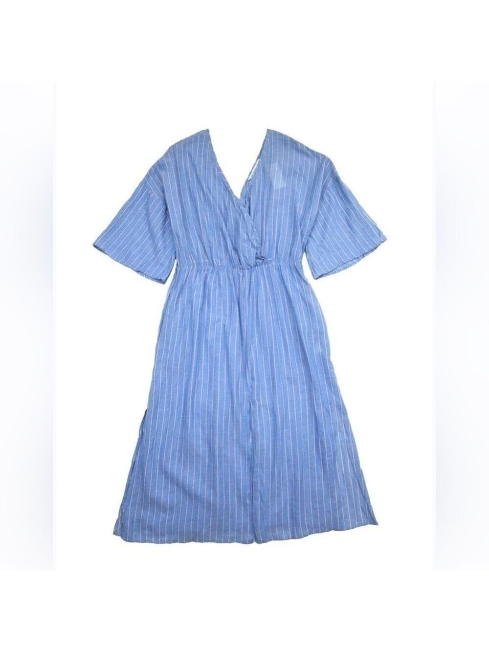 Zara Women’s Dress Summer Cover Up Blue Pastel Stripe Size Small!